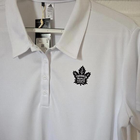 Adidas Maple Leaf Fans - Get Ready for Round‎ 2 Ladies Polo Shirt - L - Picture 2 of 5